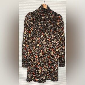 Anthropologie x Plenty by Tracy Reese Smocked Floral Long sleeve Mini Dress S